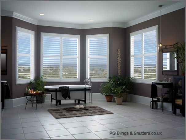 Luxaflex Vinyl Shutters in Bathroom