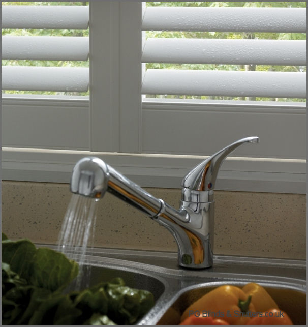 Luxaflex Vinyl Shutters in Kitchen