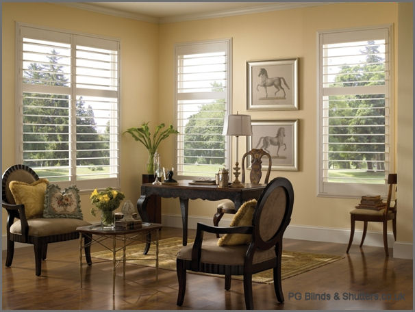 Luxaflex Vinyl Shutters in Sitting Room